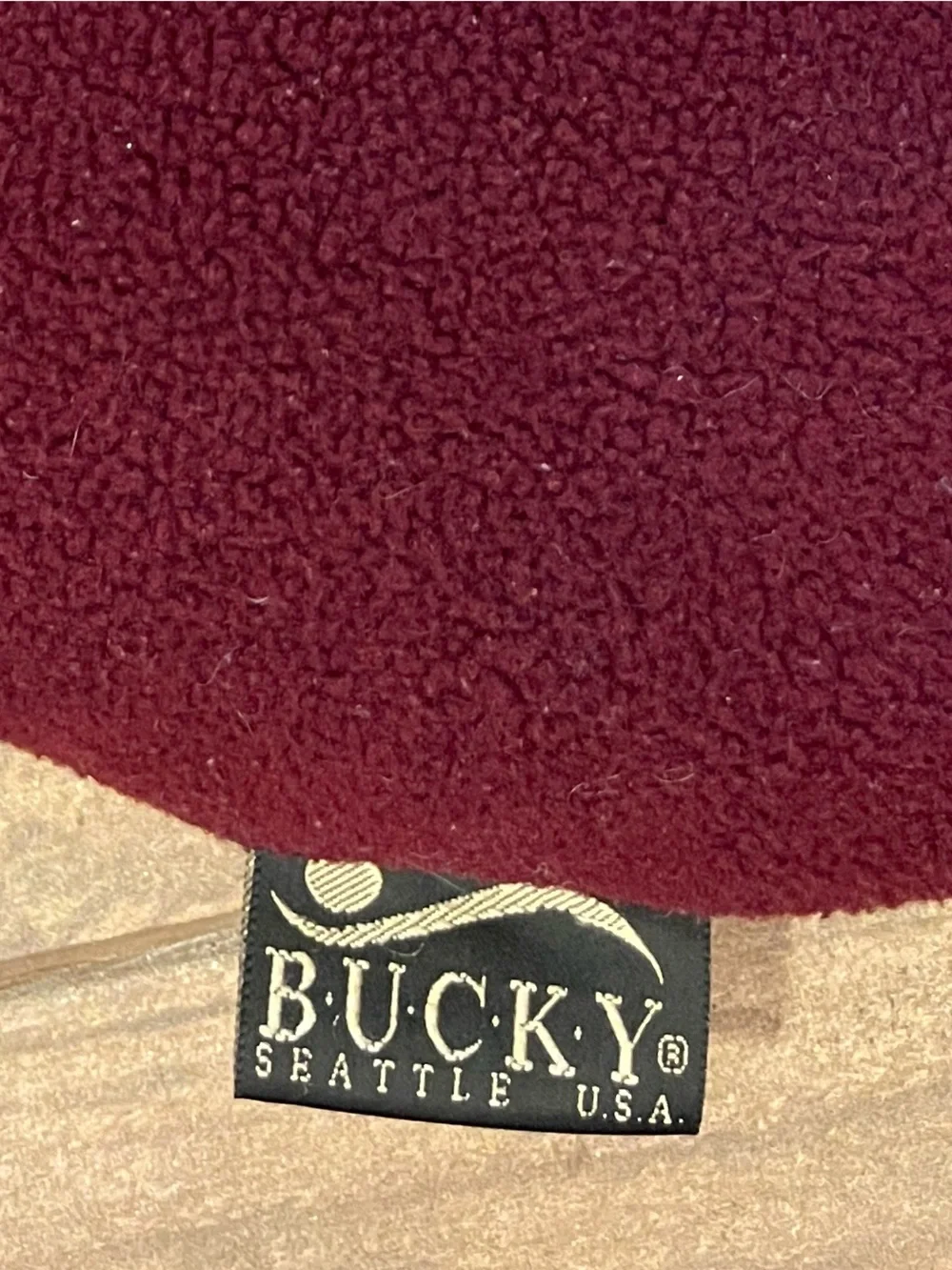 Burgundy Travel Neck Pillow - Plush Support